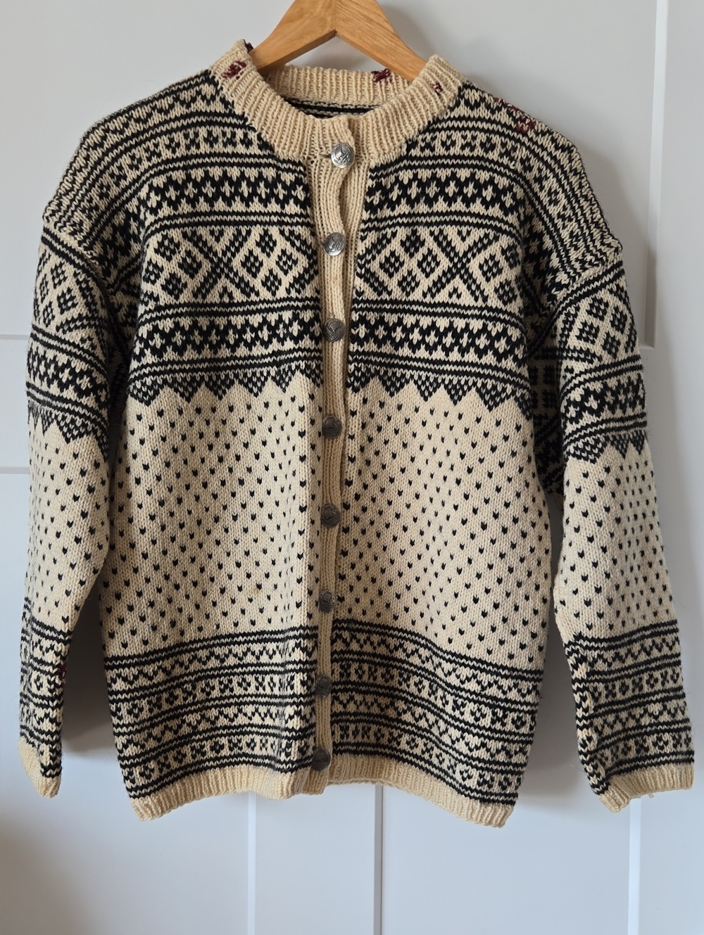 Visibly Mended Vintage Wool Sweater